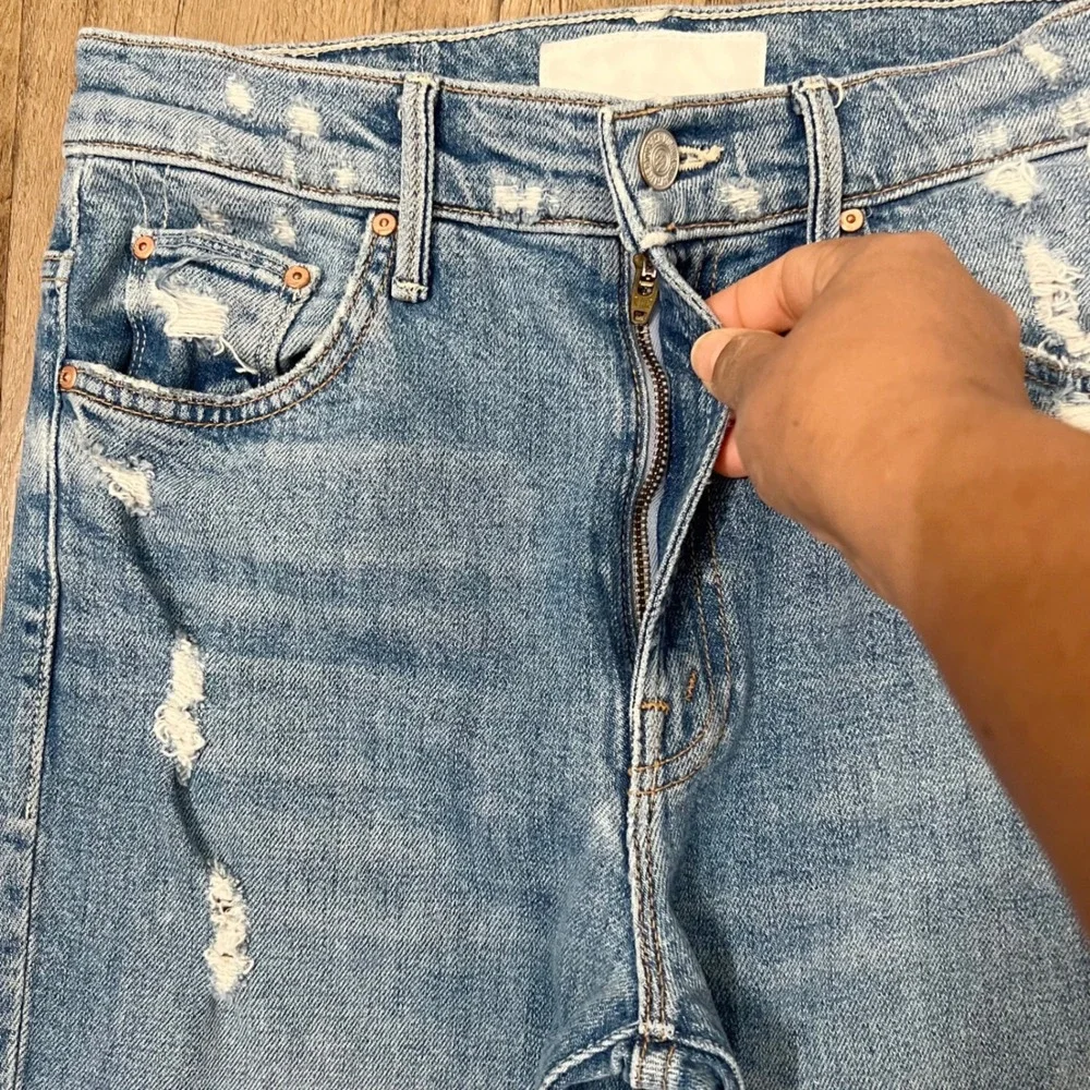 Mother Superior The Insider Crop Step Fray Jeans in Holy Melancholy Size 27